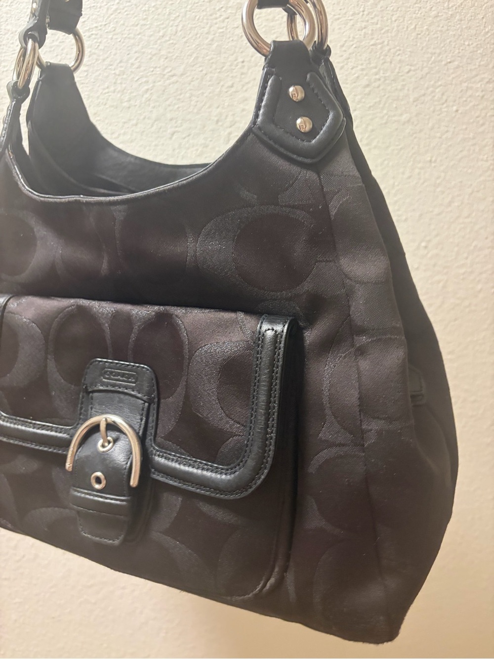Coach Campbell Signature Hobo Shoulder Bag - Picture 3 of 14